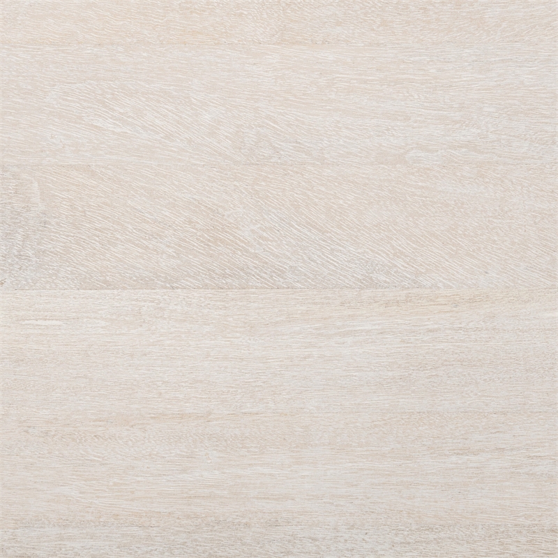 Pemberly Row Transitional Mango Wood Nightstand White Finish