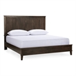 Pemberly Row Transitional Mango Wood Queen Bed in Brown Finish