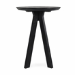 Pemberly Row Transitional Round Mango Wood Bar Height Table Black