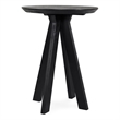 Pemberly Row Transitional Round Mango Wood Bar Height Table Black