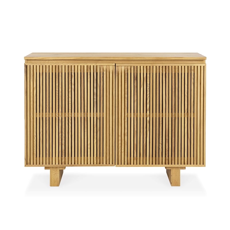 Pemberly Row Transitional Oak Wood 2-Door Sideboard Buffet Natural