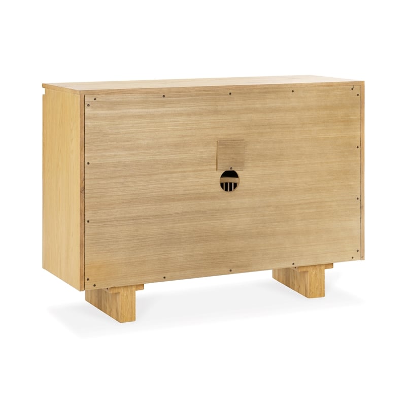 Pemberly Row Transitional Oak Wood 2-Door Sideboard Buffet Natural
