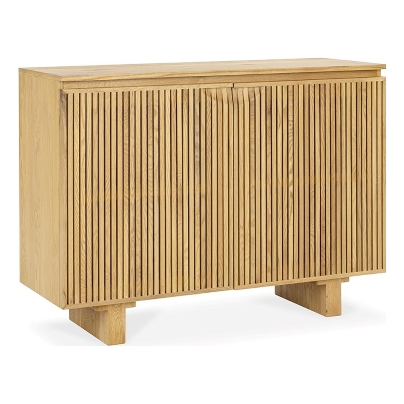 Pemberly Row Transitional Oak Wood 2-Door Sideboard Buffet Natural