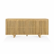 Pemberly Row Transitional Oak Wood 4-Door Sideboard Buffet Natural