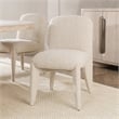 Pemberly Row Upholstered Polyester Fabric Dining Chair Cream