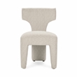 Pemberly Row Upholstered Polyester Fabric Dining Chair Cream