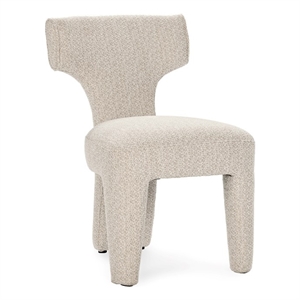 Pemberly Row Upholstered Polyester Fabric Dining Chair Cream