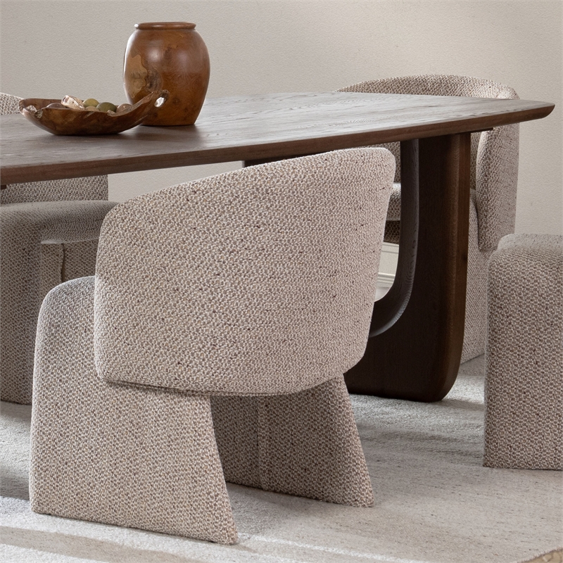 Pemberly Row Transitional Upholstered Polyester Fabric Dining Chair Gold