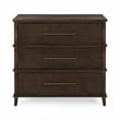 Pemberly Row Traditional 3-Drawer Mango Wood Chest Cabinet Brown