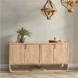 Pemberly Row Transitional Mango Wood Sideboard Buffet Natural