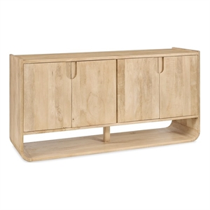 Pemberly Row Transitional Mango Wood Sideboard Buffet Natural