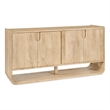 Pemberly Row Transitional Mango Wood Sideboard Buffet Natural