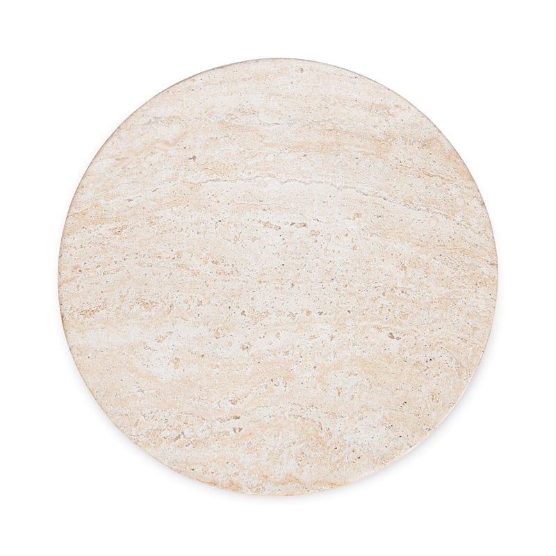 Pemberly Row Contemporary Outdoor Concrete Stool Beige Finish
