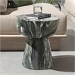 Pemberly Row Contemporary Concrete Outdoor Green Finish Stool