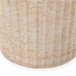 Pemberly Row Contemporary Concrete Outdoor Stool Beige Finish