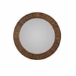 Pemberly Row Modern Transitional Mango Wood Mirror Brown Finish
