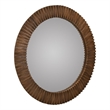 Pemberly Row Modern Transitional Mango Wood Mirror Brown Finish