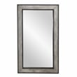 Pemberly Row Transitional Reclaimed Pine Floor Mirror Concrete Gray