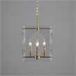 Pemberly Row Transitional Brass Transparent Acrylic Chandelier