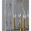 Pemberly Row Transitional Brass Transparent Acrylic Chandelier