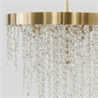 Pemberly Row Modern Transitional Kristen Brass Glass Chandelier