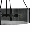 Pemberly Row Contemporary 8-Light Glass Chandelier Black Finish