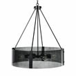 Pemberly Row Contemporary 8-Light Glass Chandelier Black Finish