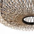 Pemberly Row Modern Transitional Black Finish Rattan Pendant Light