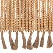 Pemberly Row Traditional Gold Finish Wood Beads Pendant Light