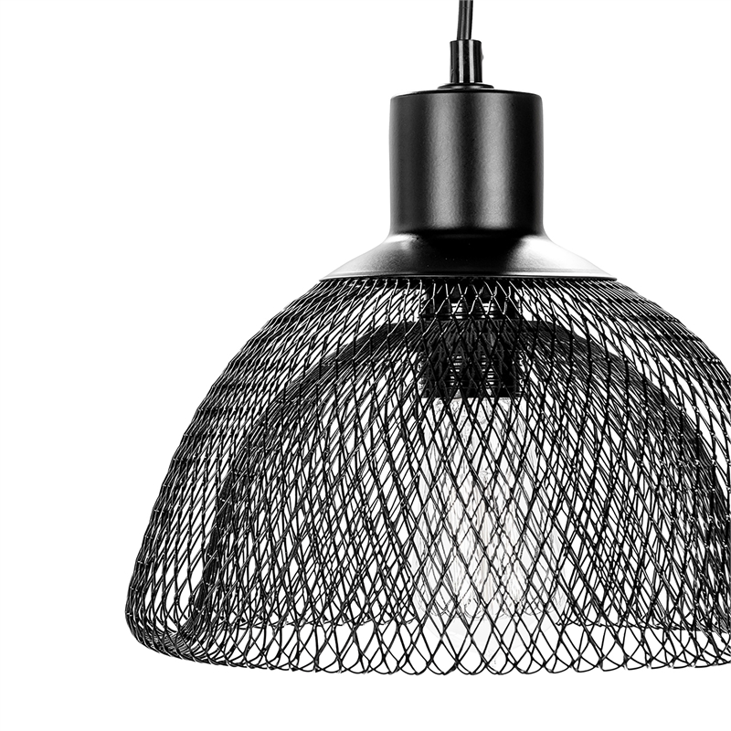 Pemberly Row Modern Transitional Black Finish Iron Small Pendant