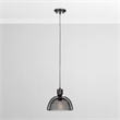 Pemberly Row Modern Transitional Black Finish Iron Small Pendant