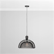 Pemberly Row Modern Transitional Black Finish Iron Large Pendant