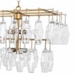 Pemberly Row Diamond Flute-shaped Glass Brass Iron Chandelier