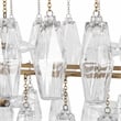 Pemberly Row Diamond Flute-shaped Glass Brass Iron Chandelier