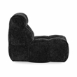 Pemberly Row Upholstered Polyester Fabric Swivel Lounge Chair Black