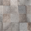 Pemberly Row Contemporary Gray Finish Hair on Hide 60in Iron Bench