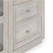Pemberly Row Modern Transitional Mango Wood Cabinet White Finish