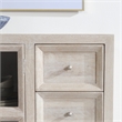 Pemberly Row Modern Transitional Mango Wood Cabinet White Finish