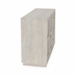 Pemberly Row Modern Transitional Mango Wood Cabinet White Finish