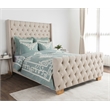 Pemberly Row Transitional Blue Surf Textured Cotton King Sham