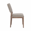 Pemberly Row Contemporary Upholstered Fabric Dining Chair Set of 2 Stone