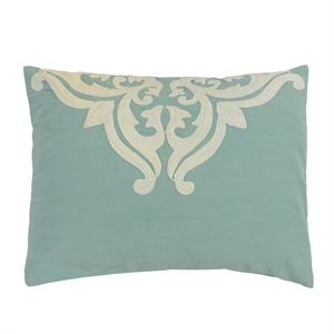 Pemberly Row Modern Transitional Blue Surf Cotton Standard Sham