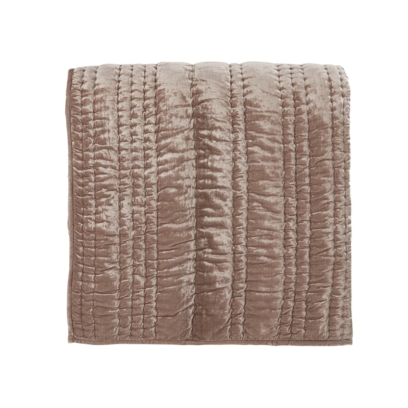Pemberly Row Modern Transitional Desert Taupe King Nylon Quilt