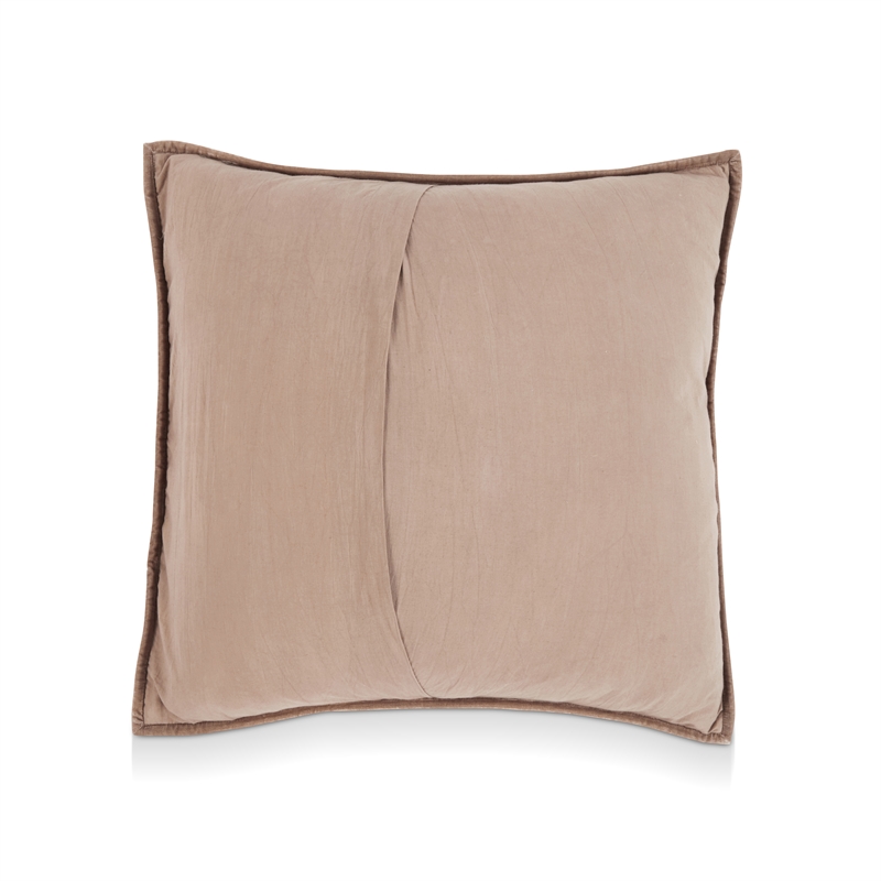 Pemberly Row Modern Transitional Desert Taupe Euro Nylon Sham