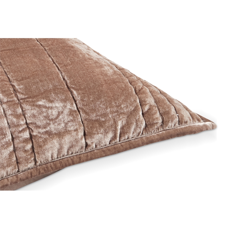 Pemberly Row Modern Transitional Desert Taupe Euro Nylon Sham