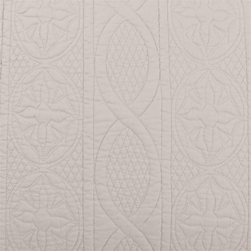 Pemberly Row Modern Transitional Taupe Finish Euro Cotton Sham