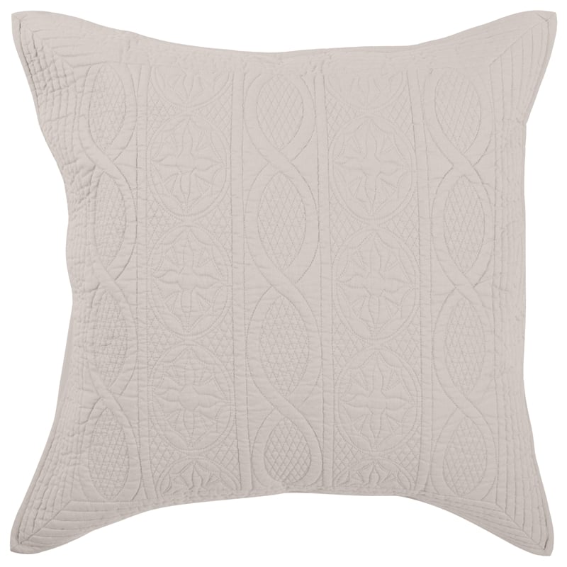 Pemberly Row Modern Transitional Taupe Finish Euro Cotton Sham