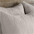 Pemberly Row Modern Transitional Taupe Finish King Cotton Sham