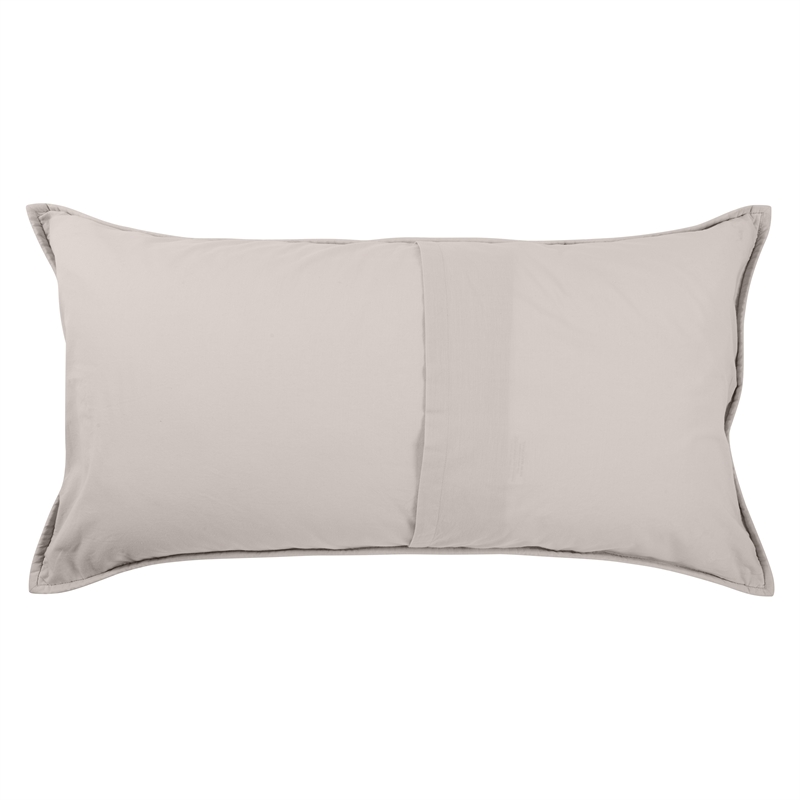 Pemberly Row Modern Transitional Taupe Finish King Cotton Sham