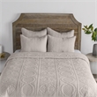 Pemberly Row Modern Transitional Taupe Finish King Cotton Quilt